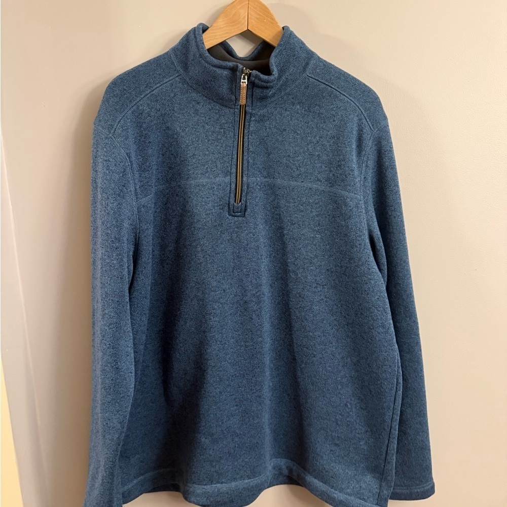 G.H. Bass & Co. Quarter Zip Fleece Pullover Blue XL